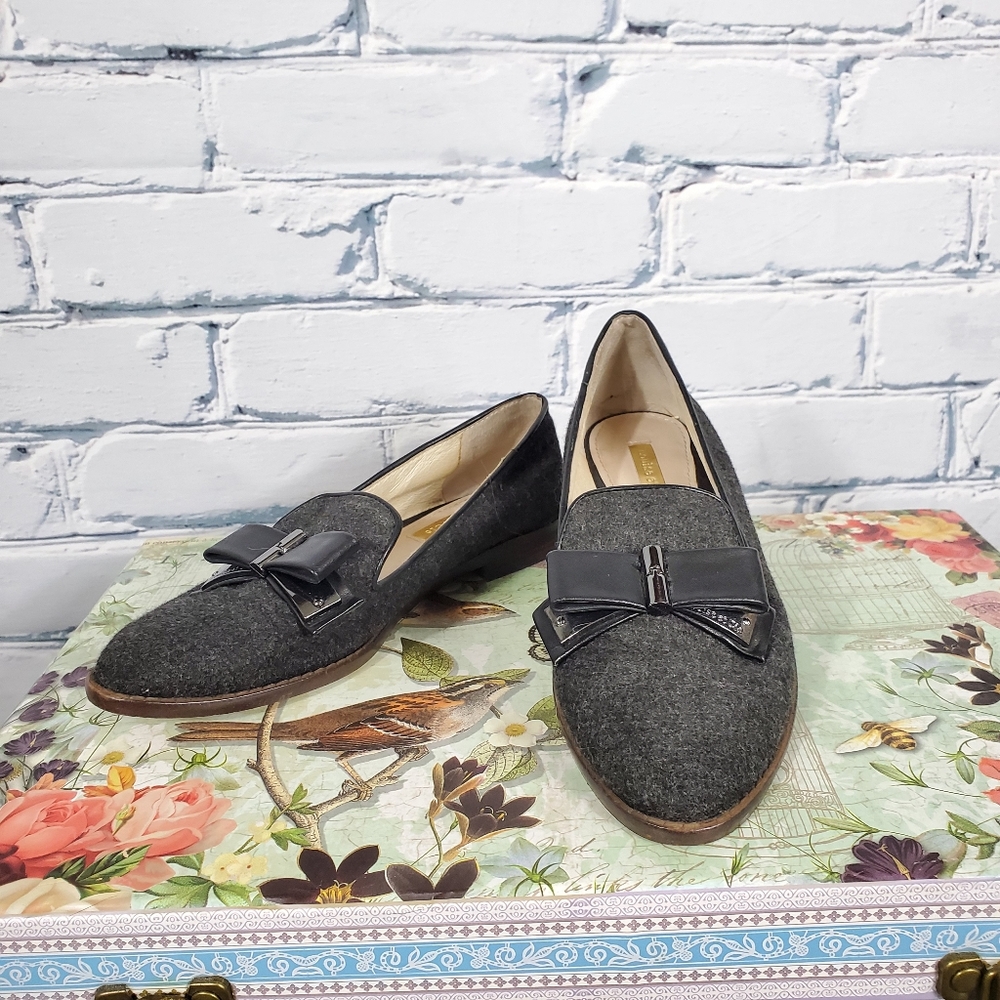 Louise et Cie Gray Felt Loafer Flats